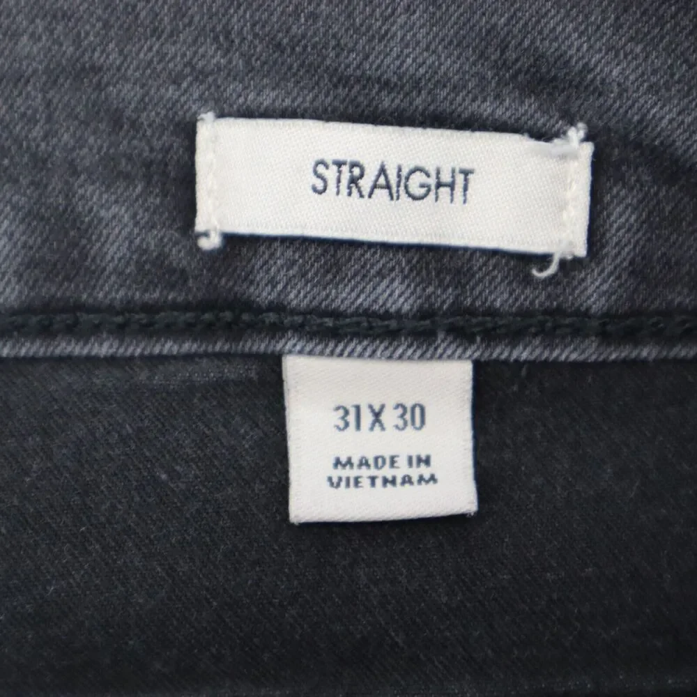 Calvin Klein Jeans Pants Mens 31 Black Mid Rise Flat Front Straight Leg Bottoms